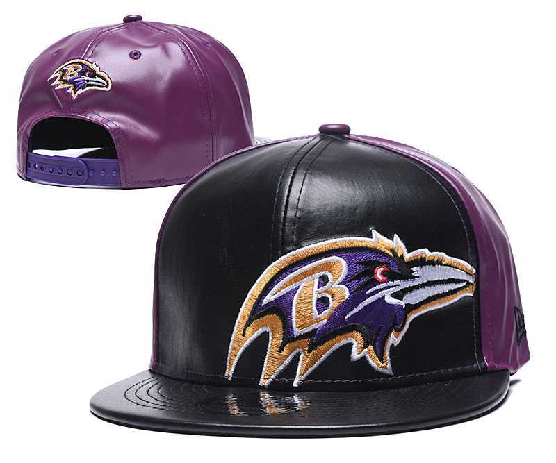 Ravens Team Logo Black Purple Leather Adjustable Hat GS,We sell and wholesale Ravens Team Logo Black Purple Leather Adjustable Hat GS on line form chian!